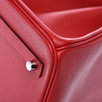 Hermes Epsom Horseshoe Birkin 30 Rouge Casaque Gris Mouette 35 of 36