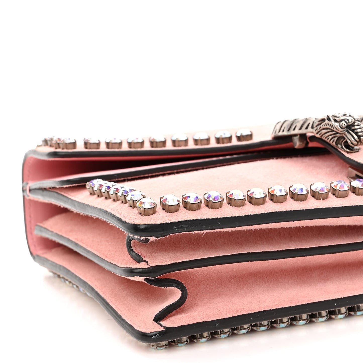 Suede Crystal Small Dionysus Shoulder Bag Peonia