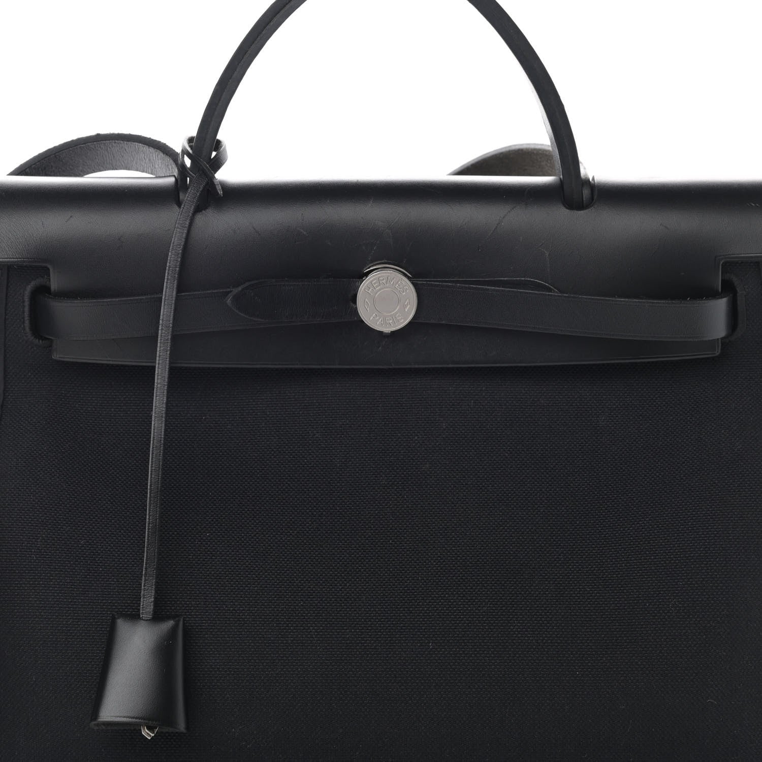 Hermes Military Toile Vache Hunter Herbag Zip PM 31 Black 9 of 17