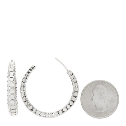 John Hardy Sterling Silver Dot Open Hoop Earrings 2 of 4