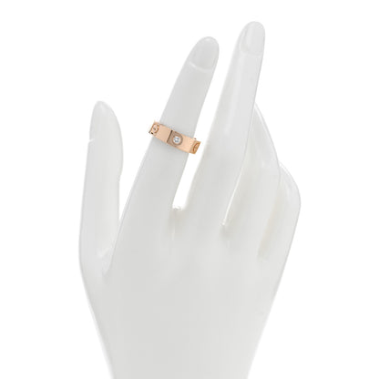 Cartier 18K Pink Gold 3 Diamond 5.5mm LOVE Ring 50 5.25 2 of 4