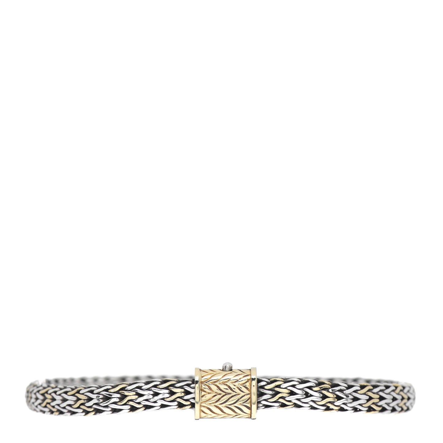 18K Yellow Gold Sterling Silver 5mm Classic Chain Bracelet