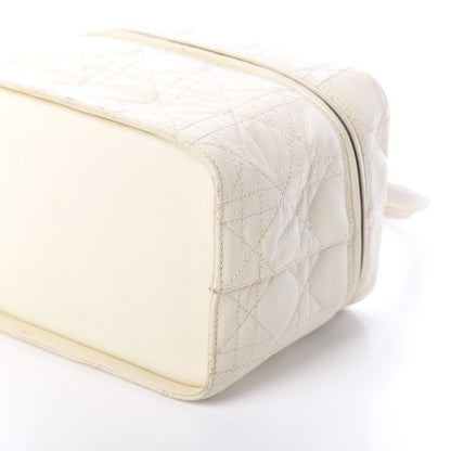 Christian Dior Lambskin Cannage Vanity Case White 9 of 9