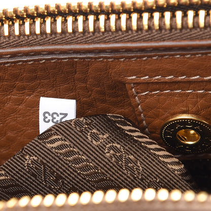 Prada Vitello Daino Large Double Zip Tote Brandy 8 of 12