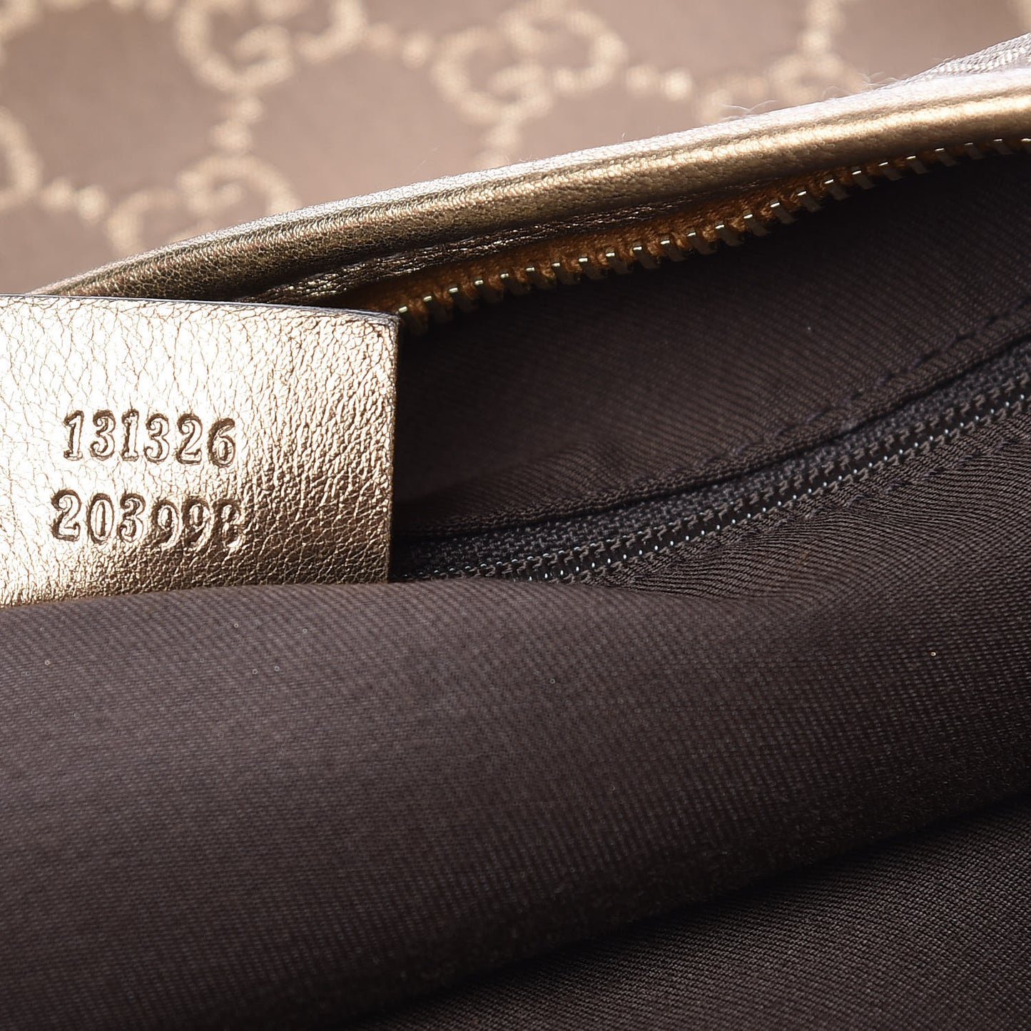 Satin Monogram Abbey Messenger Bag Metallic Bronze