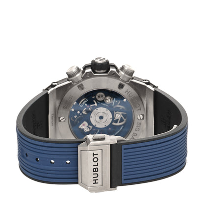 Hublot Titanium Rubber 45mm Big Bang Unico Automatic Watch Blue 411.NX.5179.RX 3 of 5