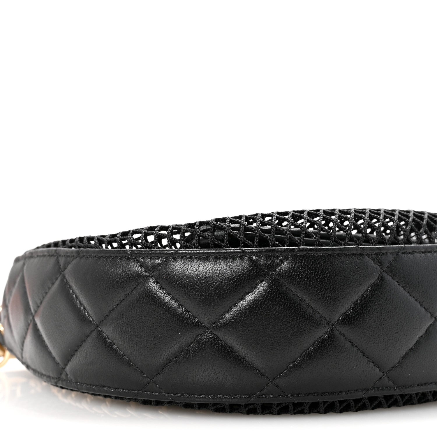 Chanel Mesh Shiny Lambskin Chain Hobo Black 10 of 12