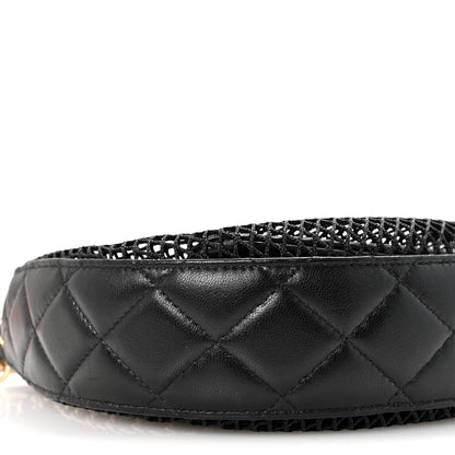 Chanel Mesh Shiny Lambskin Chain Hobo Black 10 of 12