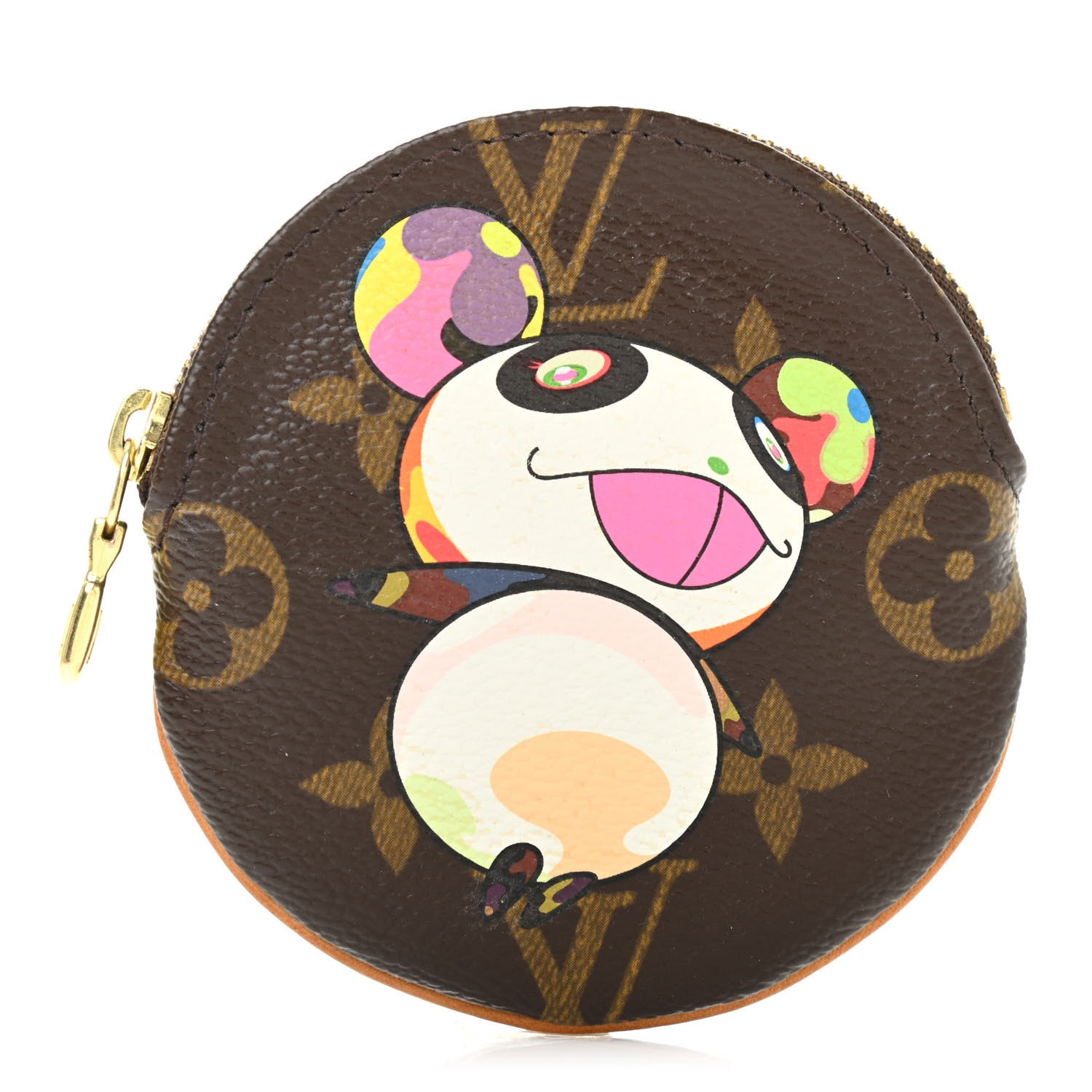 Louis Vuitton Monogram Panda Round Coin Purse 1 of 14