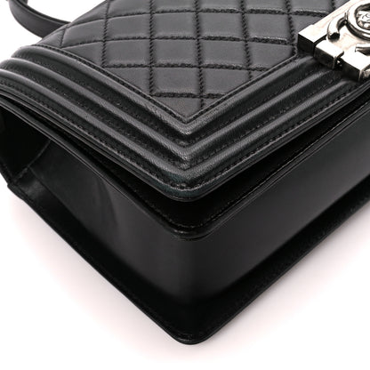 Chanel Lambskin Quilted Medium Boy Flap Black 9 of 11