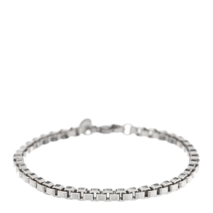 Tiffany Sterling Silver 4mm Venetian Link Bracelet 1 of 3