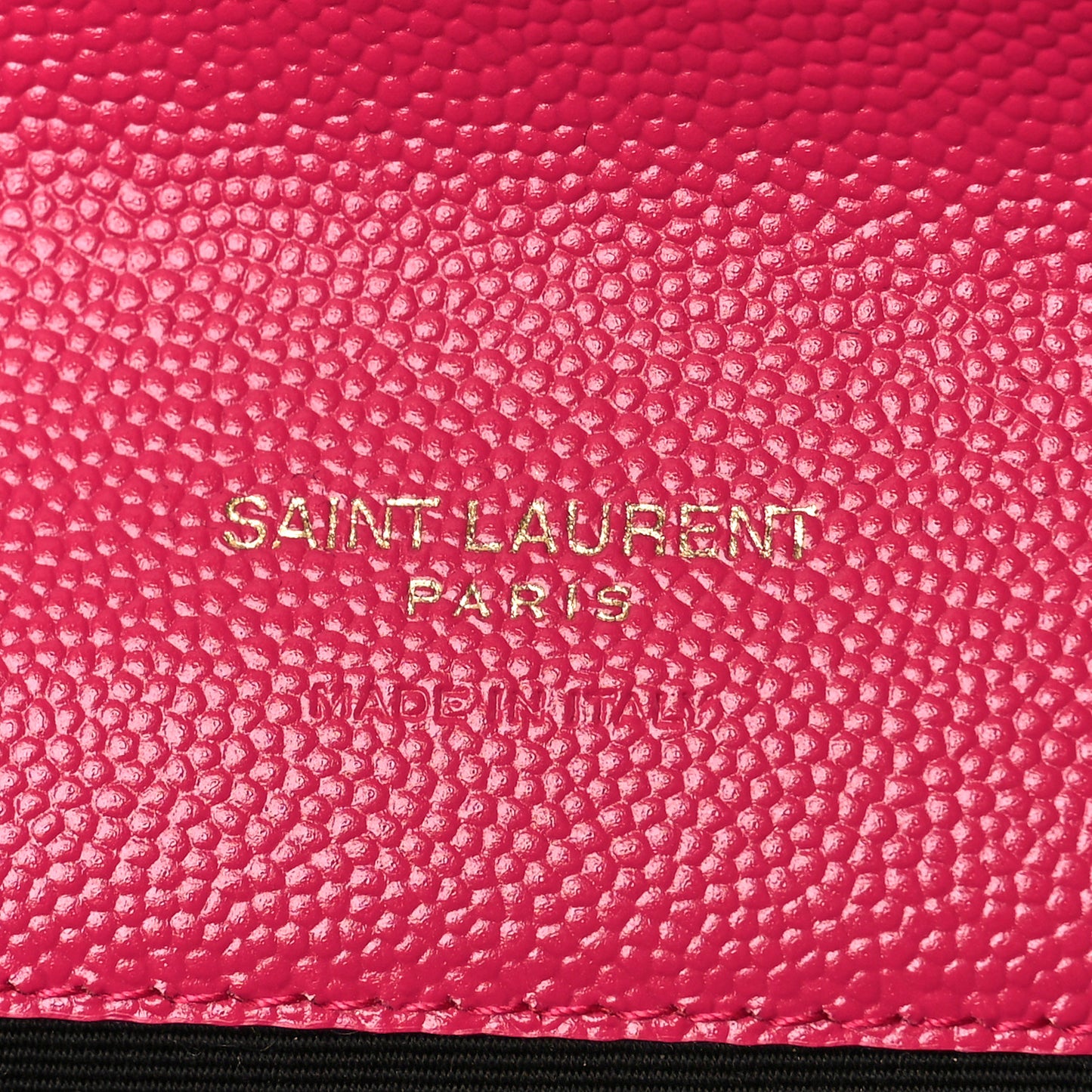 Grain De Poudre Matelasse Chevron Monogram Envelope Clutch Fuchsia
