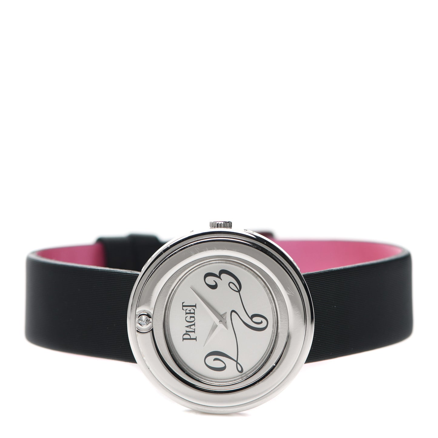 18K White Gold Satin Diamond 29mm Possession Quartz Watch