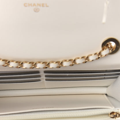 Chanel Lambskin Quilted Trendy CC Wallet On Chain WOC White 5 of 10