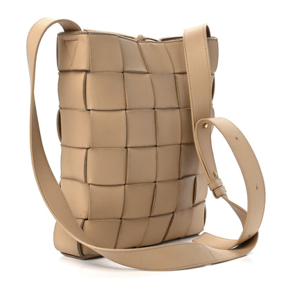 Bottega Veneta Lambskin Maxi Intrecciato Cassette Messenger Almond 3 of 12