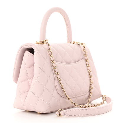 Chanel Caviar Quilted Mini Coco Handle Flap Light Pink 3 of 12