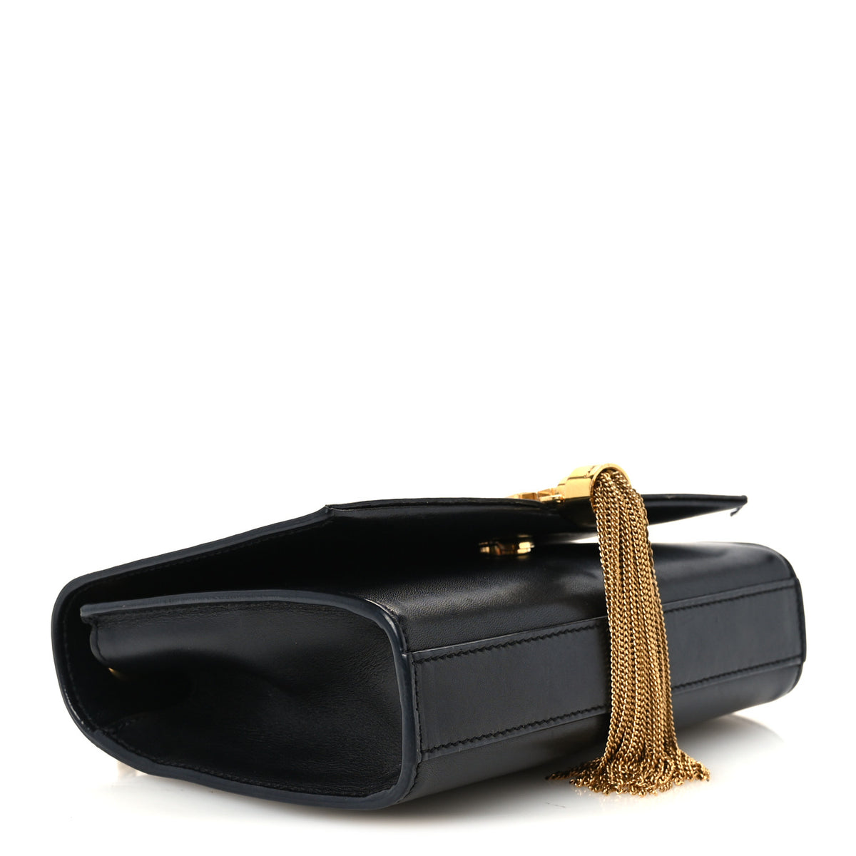 Calfskin Small Classic Monogram Kate Tassel Satchel Black