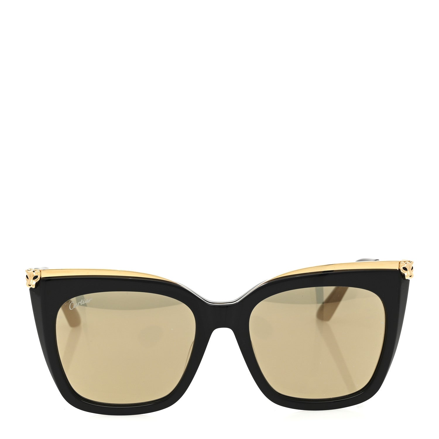 Cartier Acetate Panthere Cartier Sunglasses CT0030S Gold Black 2 of 8