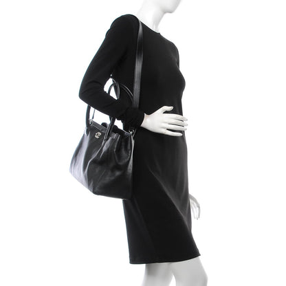 Chanel Calfskin Cerf Executive Shopper Tote Black 3 of 15