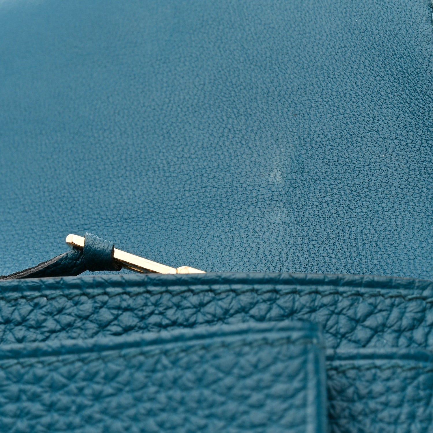 Hermes Togo Dogon Duo Wallet Bleu Izmir 11 of 12