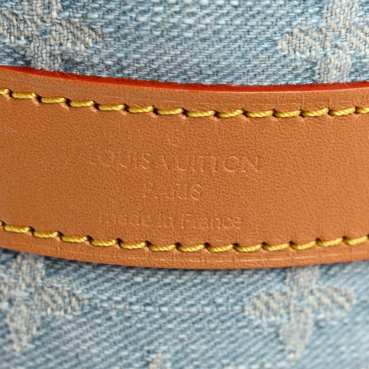 Louis Vuitton Denim Monogram Keepall Bandouliere 45 Sky Blue 5 of 8