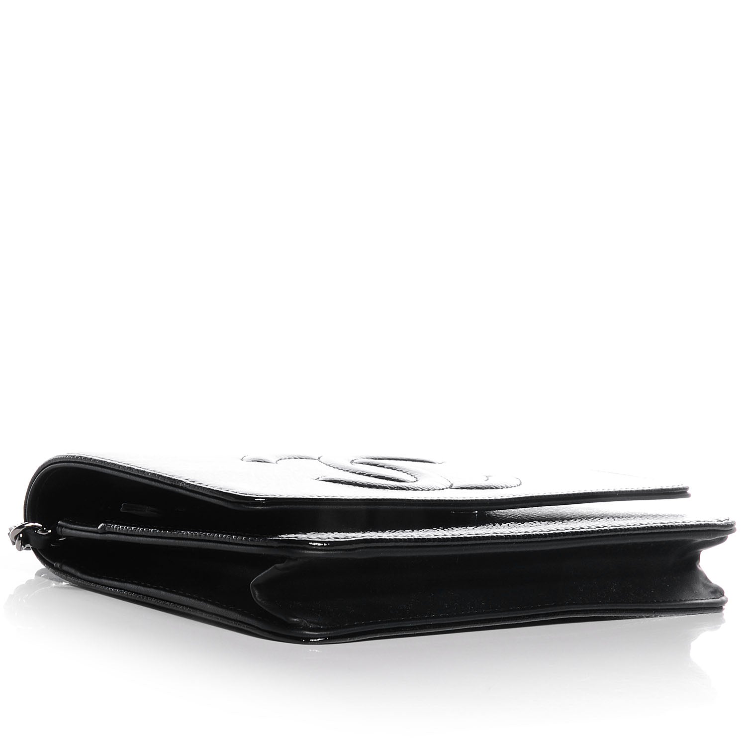Chanel Patent Caviar Timeless CC Wallet on Chain WOC Black 4 of 9