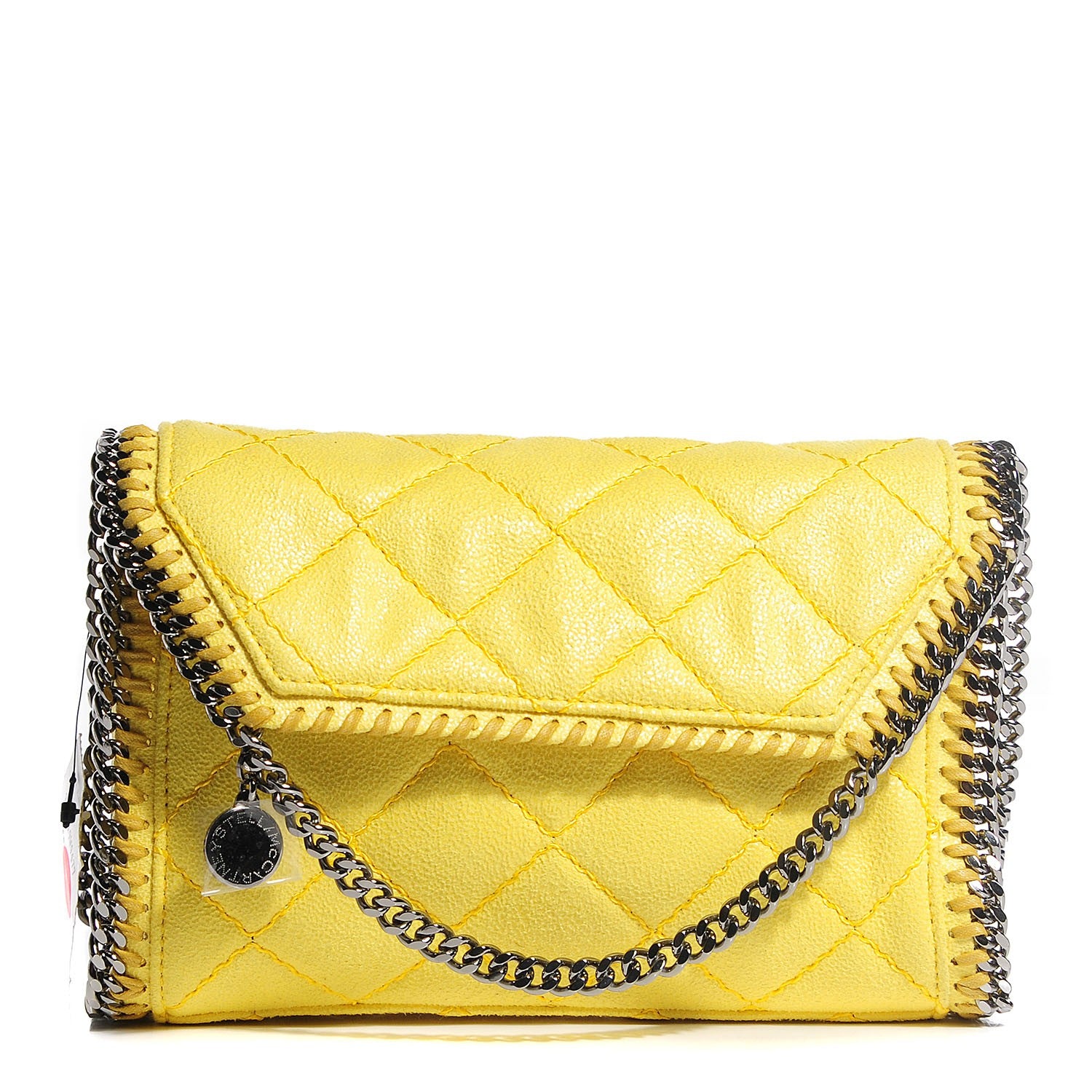 Stella McCartney Shaggy Deer Quilted Mini Falabella Canary 1 of 9