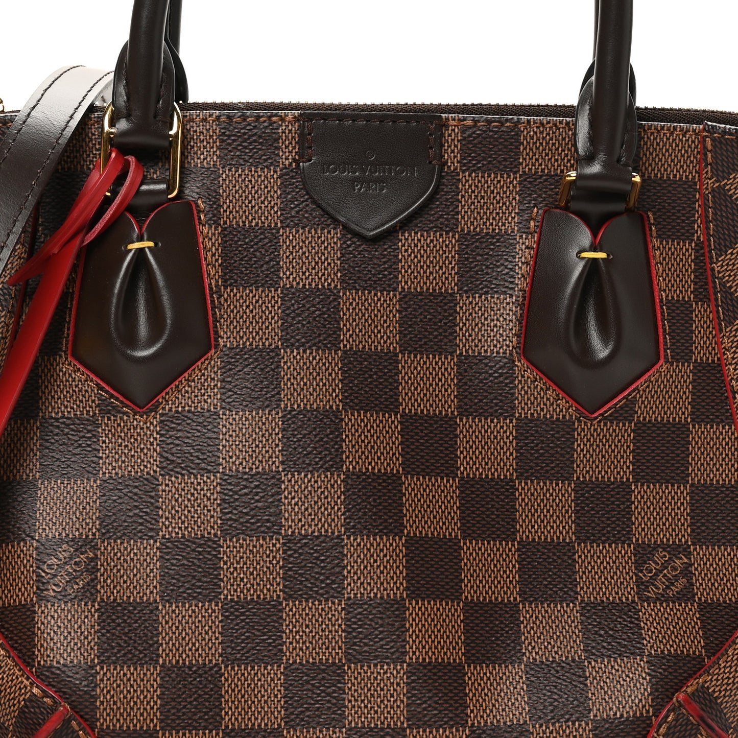 Damier Ebene Caissa Tote PM Cherry