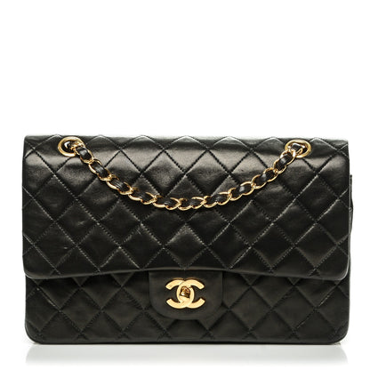 Chanel Lambskin Quilted Medium Double Flap Black 1 of 8
