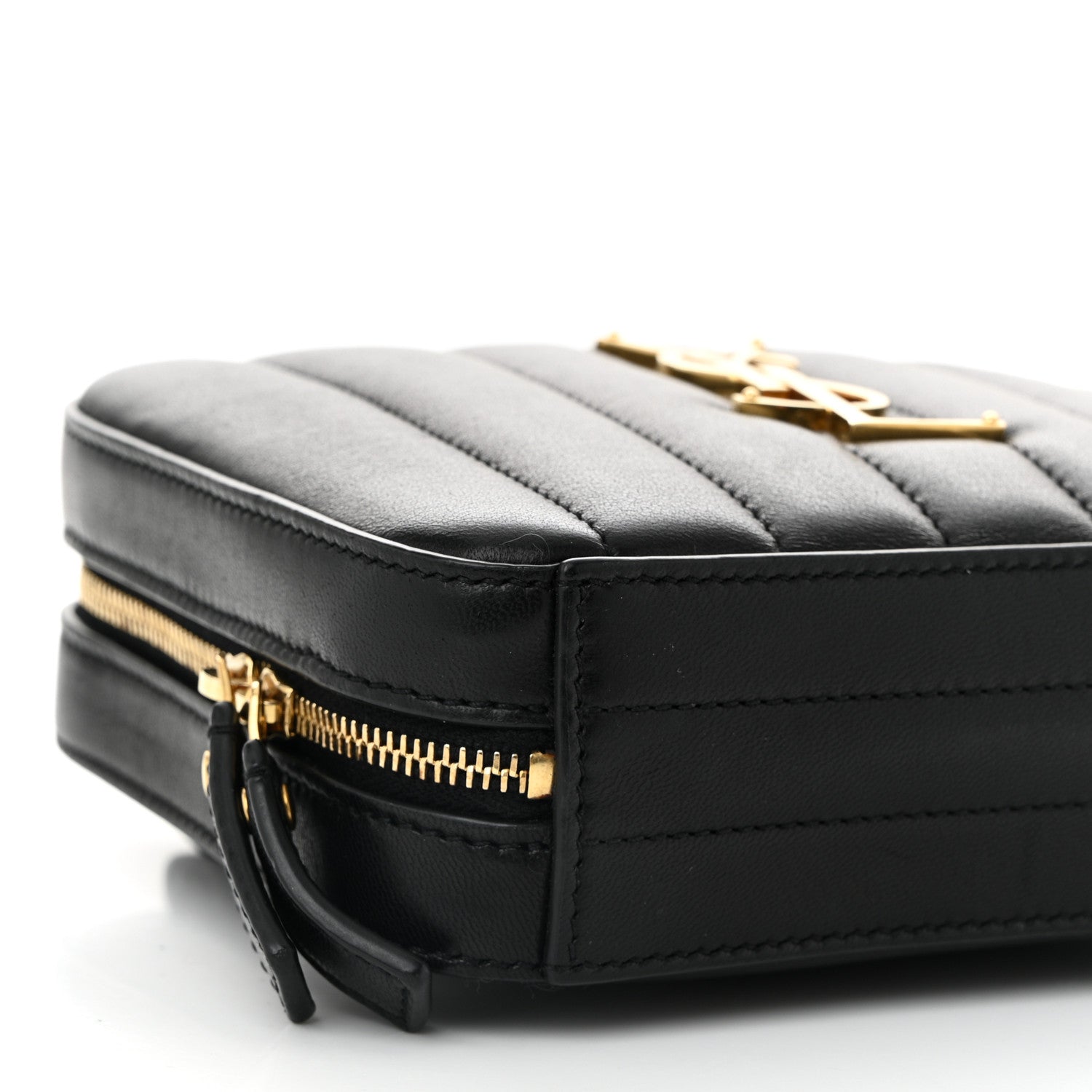 Saint Laurent Lambskin Matelasse Vicky Monogram Belt Bag Black 9 of 11