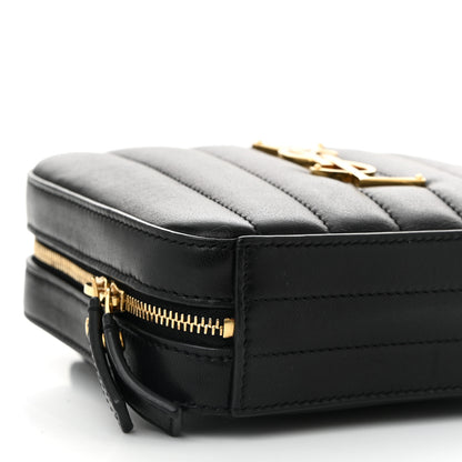 Saint Laurent Lambskin Matelasse Vicky Monogram Belt Bag Black 9 of 11