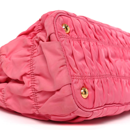 Prada Tessuto Nylon Gaufre Small Tote Petalo 15 of 17