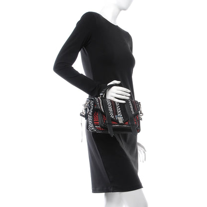 Proenza Schouler Mixed Woven Tiny PS1 Satchel Black White 2 of 8