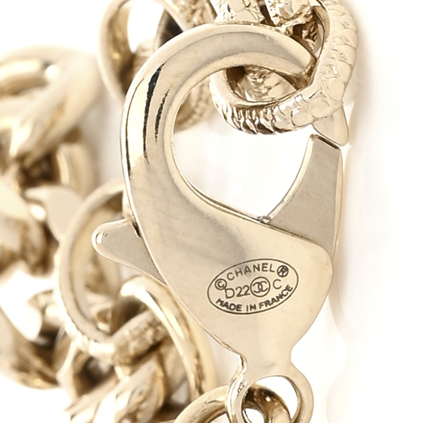 Crystal CC Lock Short Necklace Black Gold