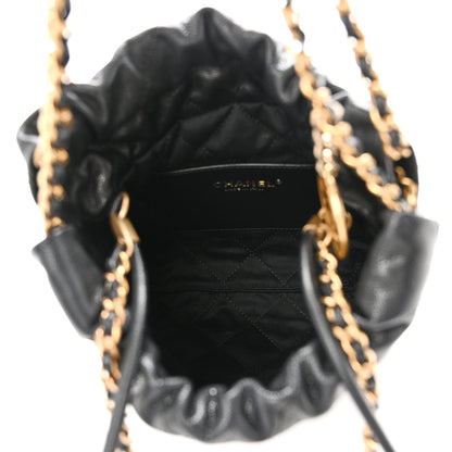 Chanel Shiny Caviar Quilted Monochrome Mini Chanel 22 Black 5 of 11