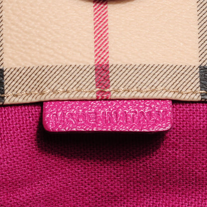 Burberry Haymarket Check Large Canterbury Tote Magenta 6 of 7