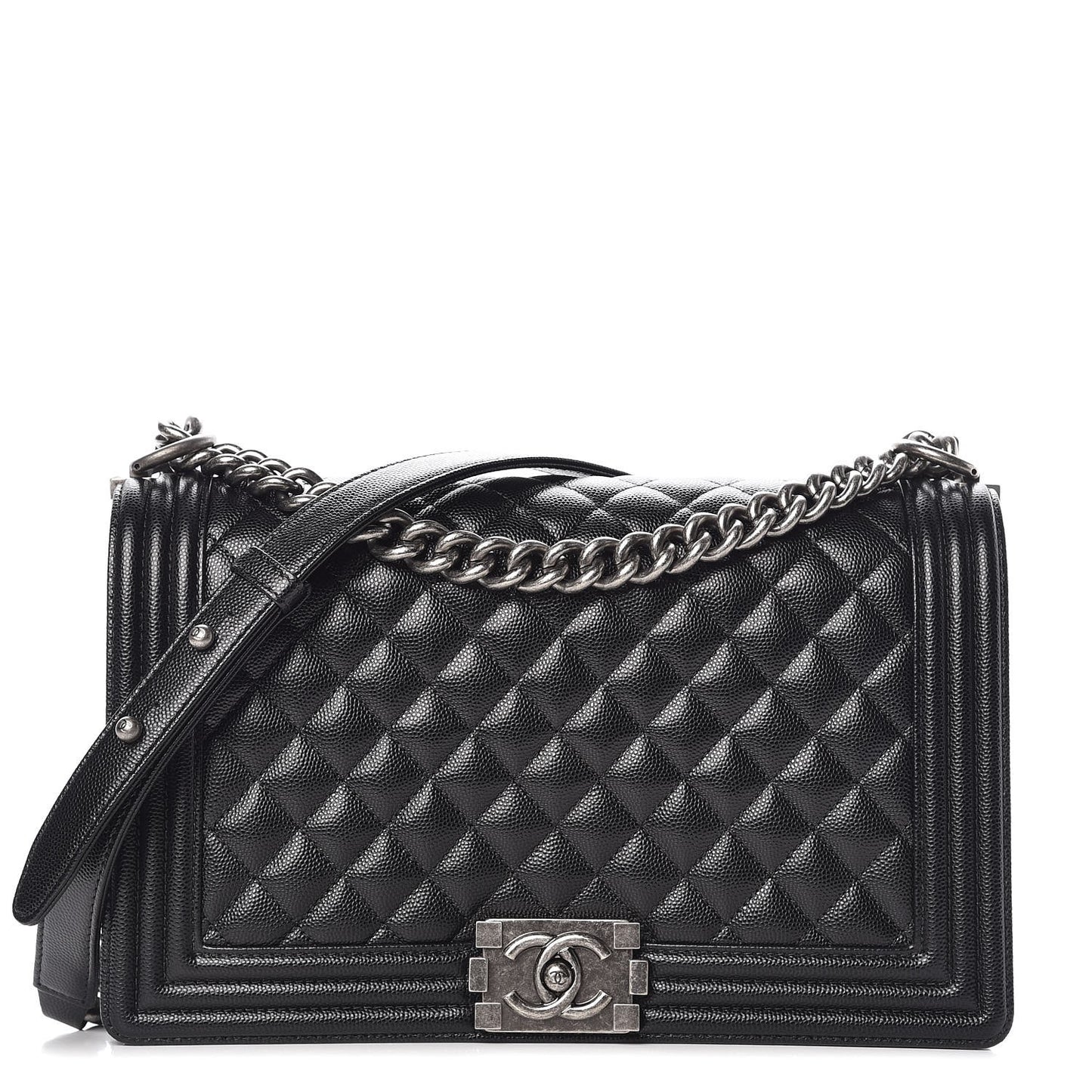 Caviar Quilted New Medium Boy Flap Black