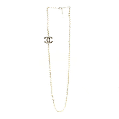 Chanel Pearl Lambskin CC Vintage Allure Necklace Gold 2 of 4