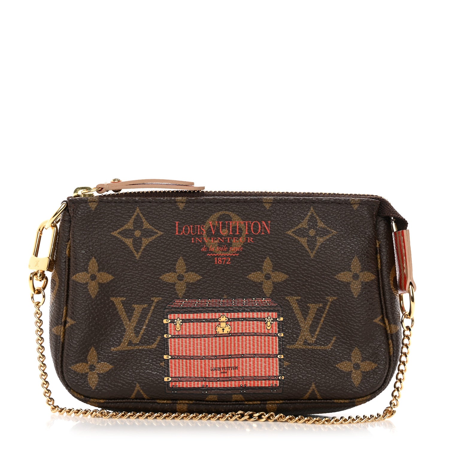 Louis Vuitton Monogram Trunks and Locks Mini Pochette Accessories 1 of 10