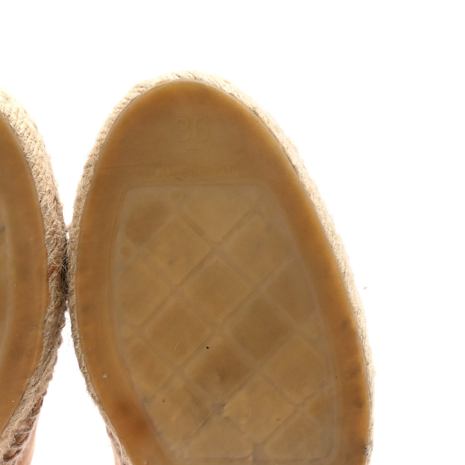 Chanel Lambskin CC Espadrilles 36 Nude 7 of 9