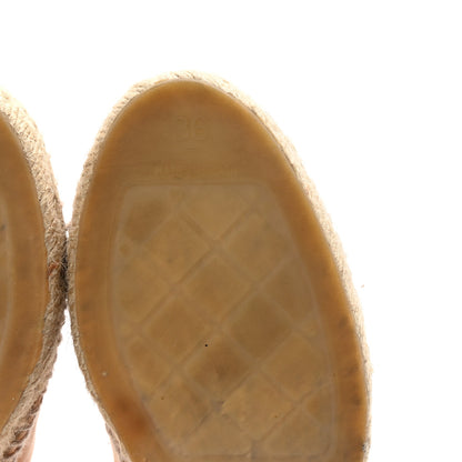 Chanel Lambskin CC Espadrilles 36 Nude 7 of 9