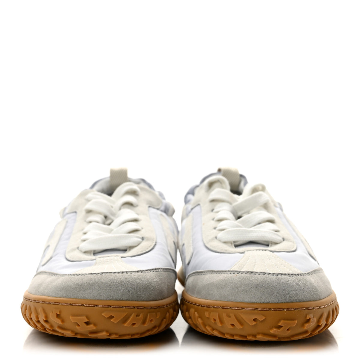 Hermes Suede Goatskin Jet Sneakers 40 Gris Arctique White 3 of 11