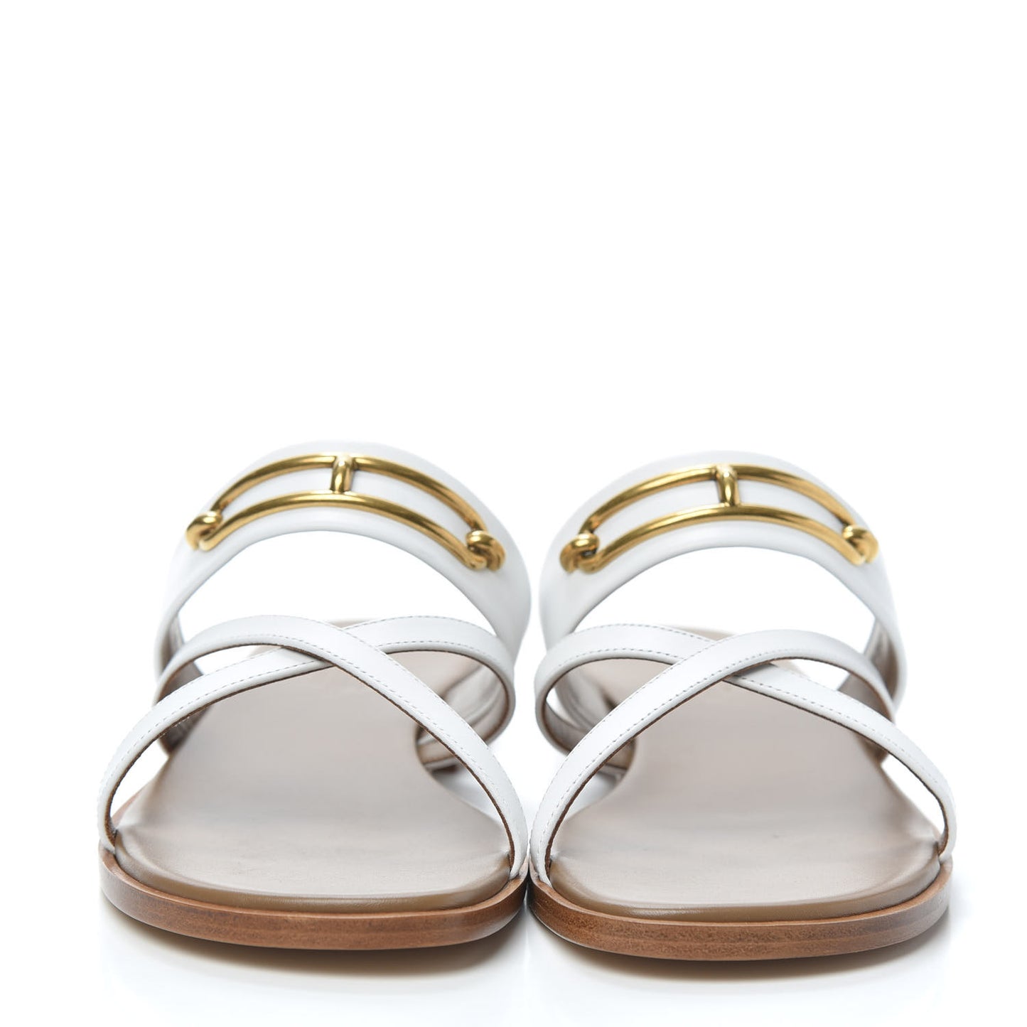 Calfskin Claire Sandals 37.5 White