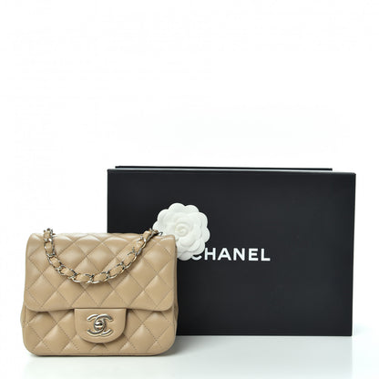 Chanel Lambskin Quilted Mini Square Flap Beige 10 of 10