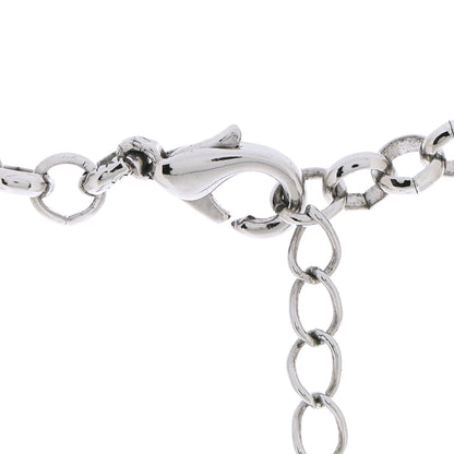 Christian Dior Crystal Logo Necklace Silver 5 of 6