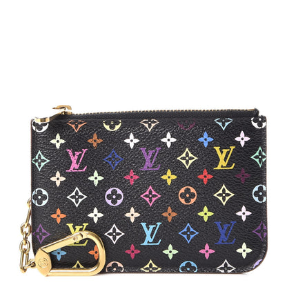 Louis Vuitton Monogram Multicolor Key Pouch Black Violet 1 of 10