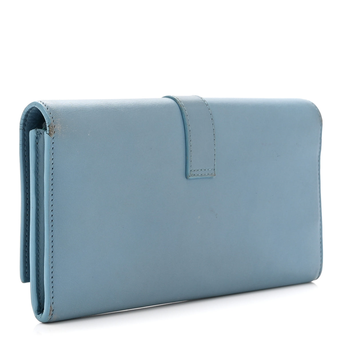 Saint Laurent Calfskin Classic Y Ligne Clutch Blue 3 of 11