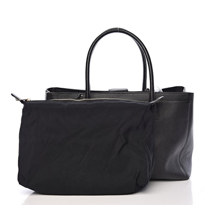 Chanel Calfskin Cerf Executive Shopper Tote Black 3 of 12