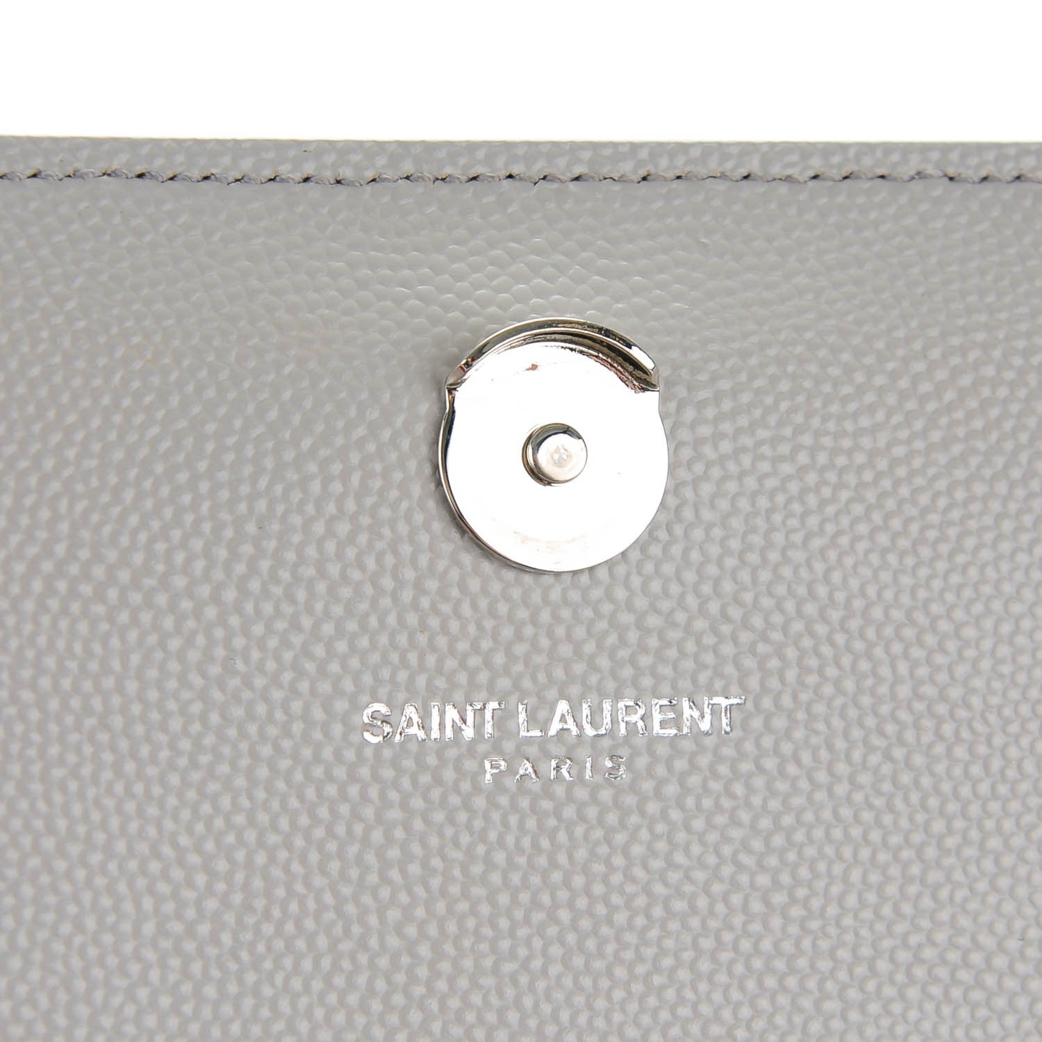 Saint Laurent Grain De Poudre Medium Classic Monogram Satchel Light Grey 6 of 6