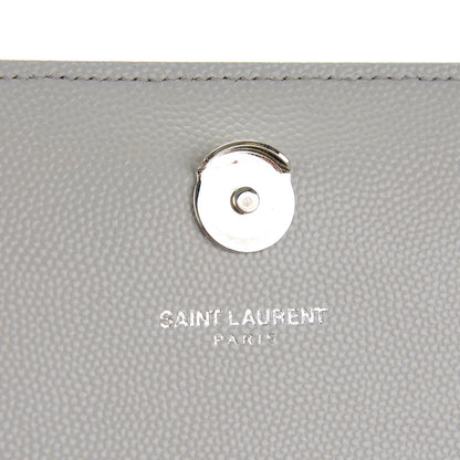 Saint Laurent Grain De Poudre Medium Classic Monogram Satchel Light Grey 6 of 6
